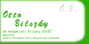 otto bilszky business card